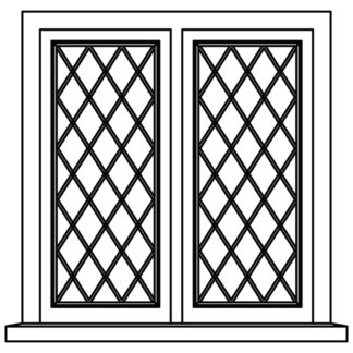 Diamond leaded glass