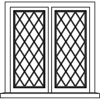 Diamond leaded glass