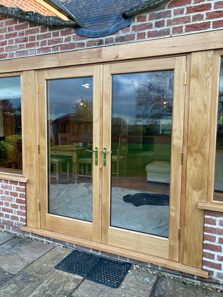 Oak Double Doors with Multipoint Locking
